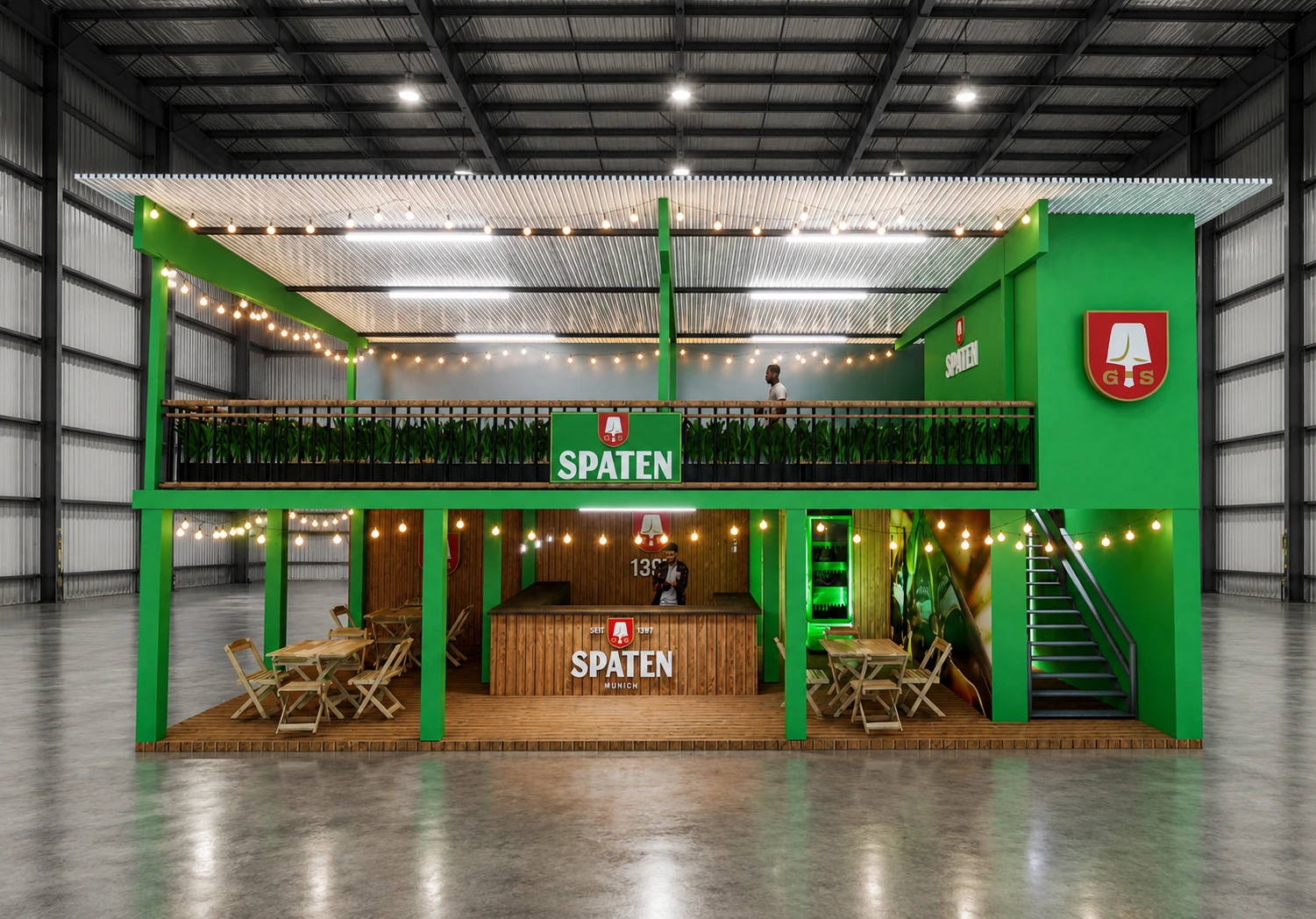 Stand Spaten com dois pavimentos